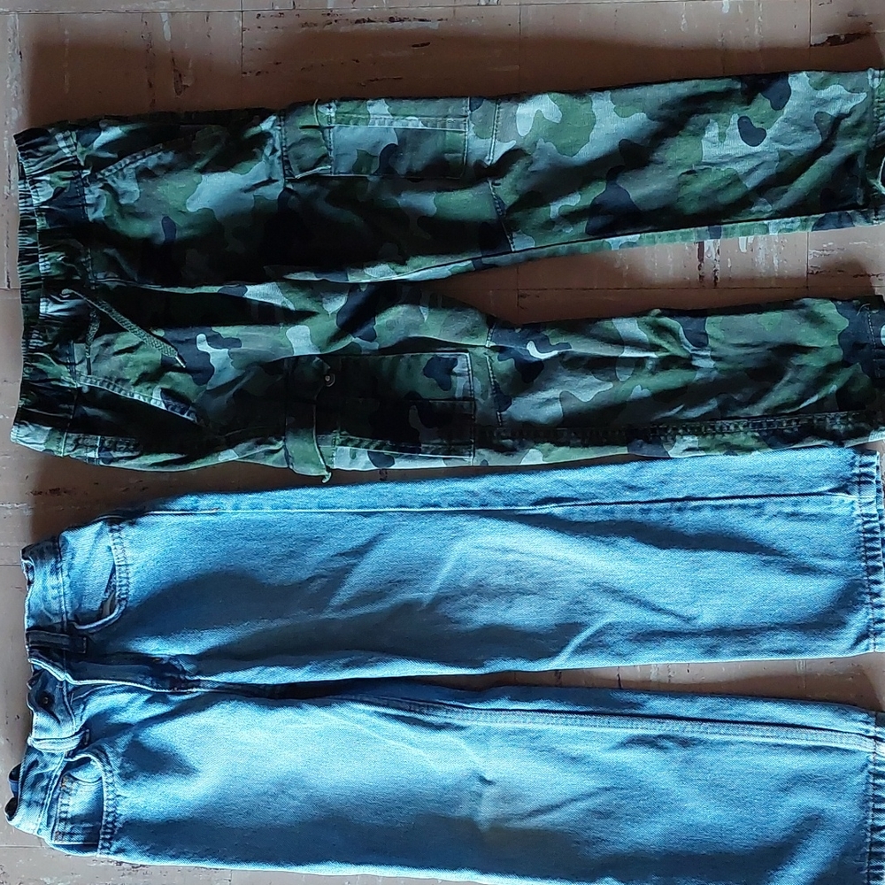 Cat & Jack Kids Size 6 Jeans- 2 Pairs - Jeans and Camo Jogger